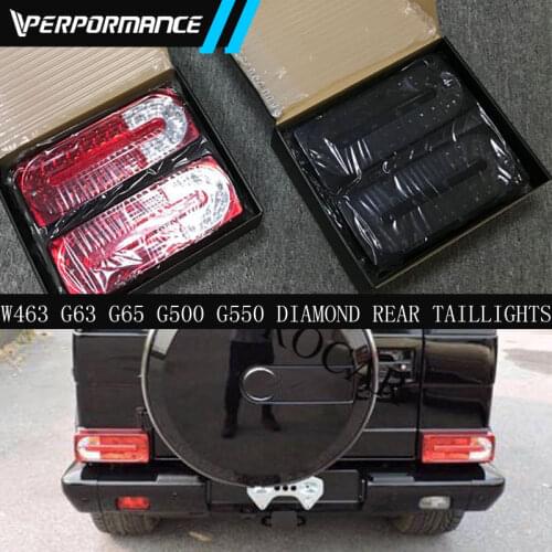 G class G wagon W463 G63 G65 G55 G350 G500 G550 diamond rear taillights tail lamps Bulbs 1990~2018year W463 G63 car tail lights