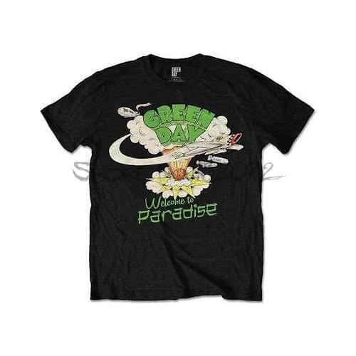 Green Day - Welcome To Paradise Distressed Short Sleeve T-Shirt summer men cotton t-shirt shubuzhi brand man tee-shirt euro size
