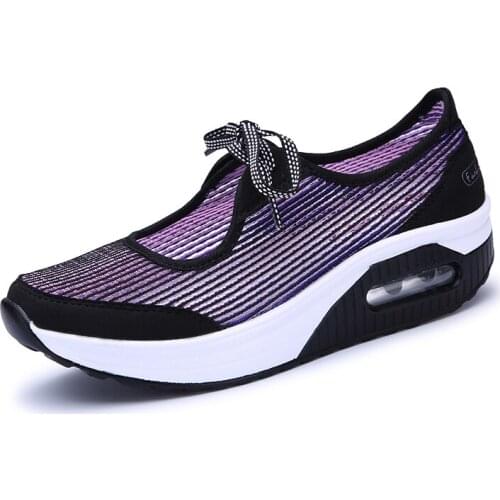 Women Tennis Shoes 2020 Female Gym platform Sport Shoes Stability Breathable Mesh Light Trainers Women High Top Red Tennis Shoes