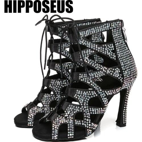 New Girls Dance-Shoes Women Latin Tango Modern Salsa Ballroom Dancing Shoes Ladies High Heel Soft Sole Dance Shoes Professional