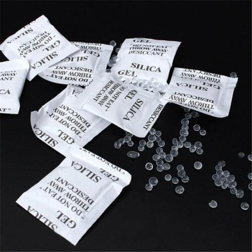 1g/bag Silica Gel Desiccant Food Package Dehumidifier Non-Toxic Transparent Desiccant 50pcs