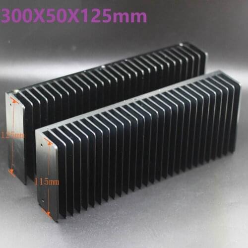 Power Amplifier DIY Kits Heatsink Aluminum Radiator Width 300mm Thickness 50mm Height 115mm/125mm