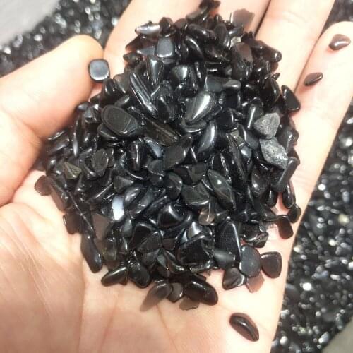 100g Natural obsidian tumbled stone Rock crystal gravel Suitable for home decoration wedding decoration aquarium