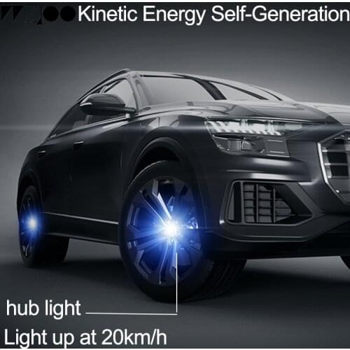 4-Pack Car Decorative Light Wheel Center Cover Wheel Solar LED Flash Maglev Device for Benz Volkswagen Buick Cadillac BMW Auto