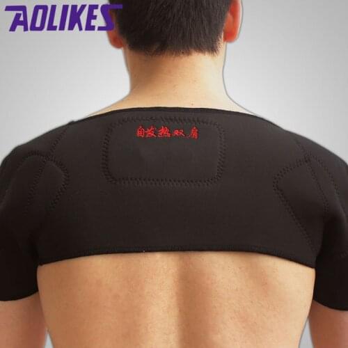Aolikes Magnetic Therapy Neck Support Relieve Shoulder Belt Sport Exercise Fitness Protector Adjustable Warm Breathable Strap
