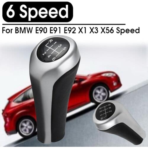 Car 6 Speed Gear Shift Knob Gear Head Shifter Knob Head 25117566267 Replacement For BMW E46 E81 E82 E87 E90 E91 E92 X1 X3 X5