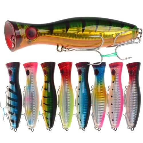 1pcs Big Popper Fishing lure 12cm 40g Artificial Wobbler Crankbait Hard Bait Crankbait Iscas Pesca Bass Carp Pike Fishing Tackle