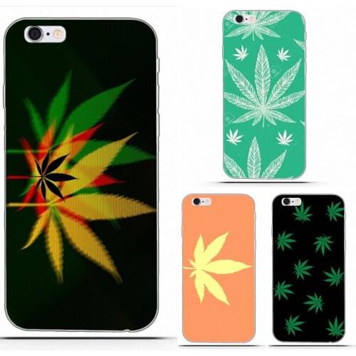 Wexoeq Design Cell Phone Case Hemp Leaf For Apple iPhone X 4 4S 5 5C 5S SE 6 6S 7 8 Plus