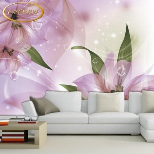 Dropship Fatman Waterproof Wallpaper Tulip 3d Embossed Wallpaper Living Room Wall Covering Photo Wall Mural Papel De Pared