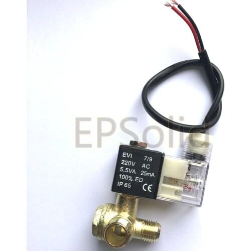 Free Shipping AC220V Air Compressor Solenoid Valve Thread 90 Degree DIY Home Tools 3 Port Brass Central SPZJ-02AC