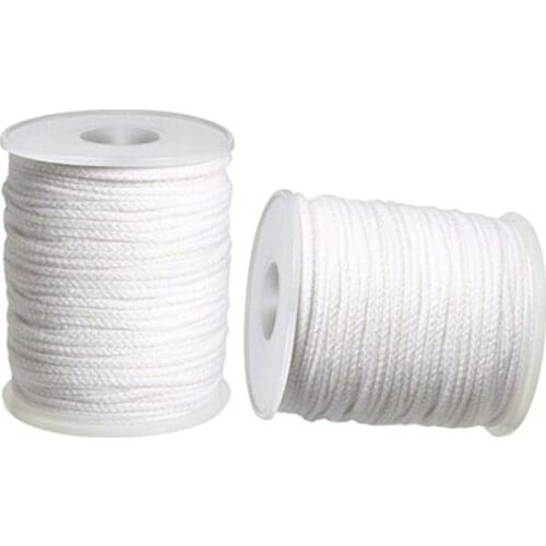 61m Candle Wick High Quality Cotton Woven Non-Smoke No Peculiar Smell Continuous Burning For DIY Soy Paraffin Making Supplies