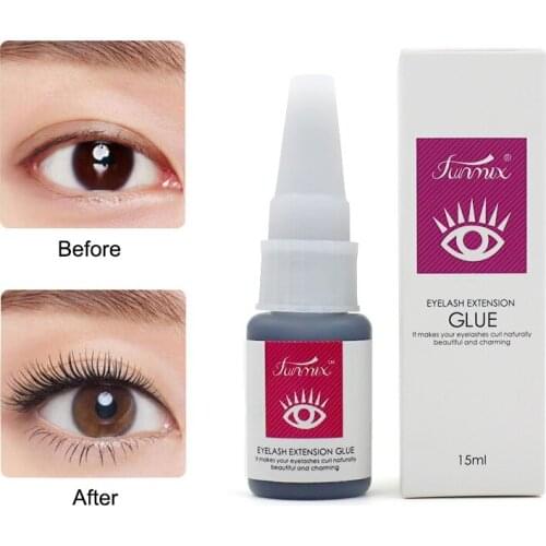 Funmix Eyelash Glue Extender Quick-Drying False Eyelash Grafting Glue Lasting Agent Professional Eyelash Adhesive Transparent ME