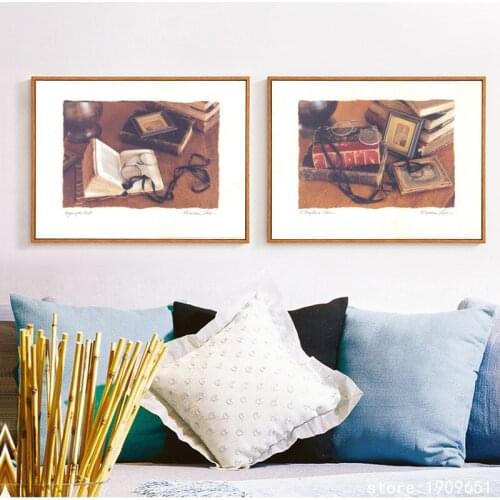 Cotton no frame pastoral cartoon book scenery canvas printings oil painting printed on cotton wall art decoration picture