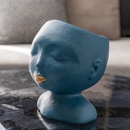 CLASSIC FIGURES ABSTRACT ART SCULPTURE ORNAMENTS CREATIVE MODERN ART PEOPLE FACE DECORATION