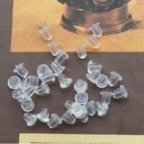 Korean Fashion Jewelry Plastic Earplugs Accessories Bullet Plastic Earplugs 100 Pieces 1 Set Of Plastic Earplugs Diy Accessories
