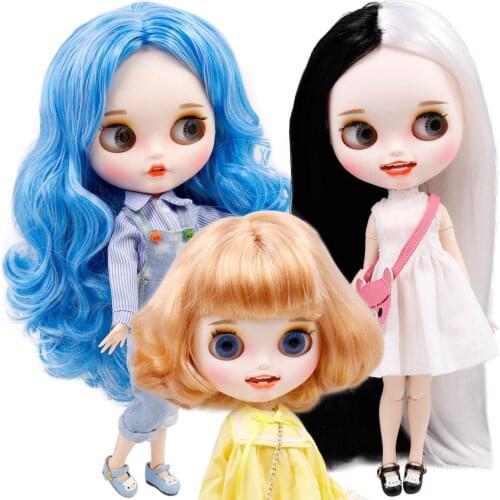 ICY DBS Blyth Doll curved lips with teeth Custom Matte face with eyebrow Joint body 1/6 bjd anime