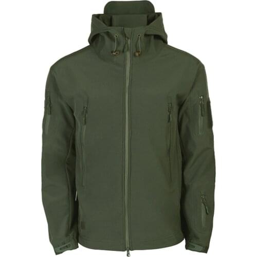Military Shark Skin Soft Shell Jackets Men Tactical Windproof Waterproof Jacket Men Army Combat Jackets Mens Hooded Bomber Coats