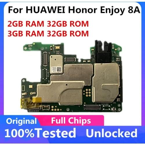 32GB For HUAWEI Honor Enjoy 8A Original Unlocked Motherboard Logic Board Full Working Mainboard Android System Full Chips