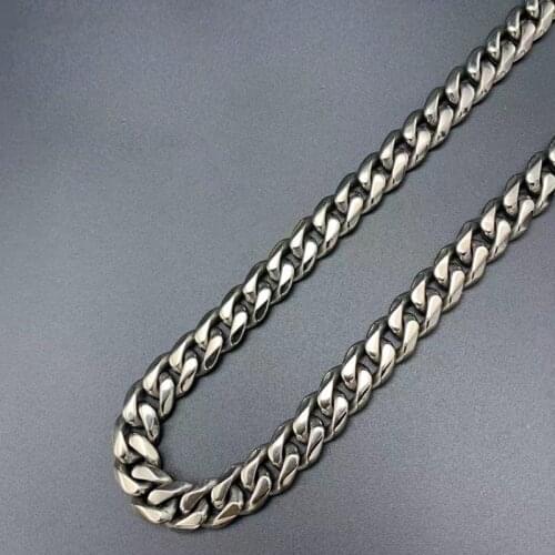 Absolving Skin 99.9 Pure Titanium Chain Fabulous Be Hip Hop Man Necklace (Width10 mm and Length 62 cm )