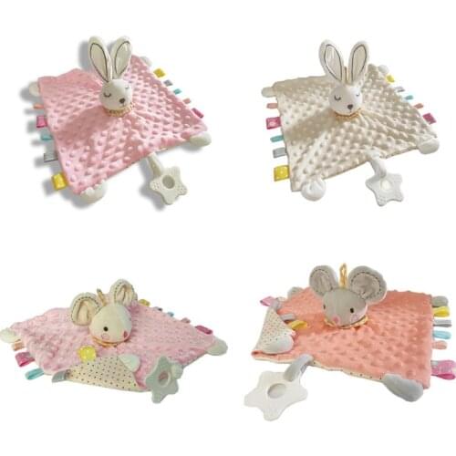 Soft Animal Pattern Appease Towel Baby Plush Blanket Infant Comforter Doll Toy