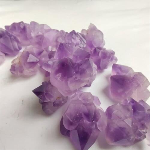 Natural Amethyst Cluster Raw Quartz Small Cluster Healing Reiki Stone Crystal Point Specimen Home Decor Raw Crystals Minerals
