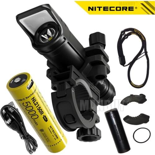 Nitecore BR25 1400 Lumen High Performance Ultra Compact Bike Light+ 5000mAh 21700 NL2150R USB Rechargeable Battery Free Shipping