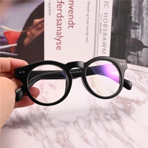 Rockjoy Round Glasses Male Women Plain Eyeglasses Frames Men Female Unisex Spectacles for Prescription Vintage Retro Nerd Points