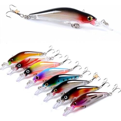 1Pcs Floating Laser Minnow Fishing Lures 8.3cm 6.2g Wobbler Crankbait Tackle 3D Eyes Hard Plastic Bait Bass Pike Carp Fishing