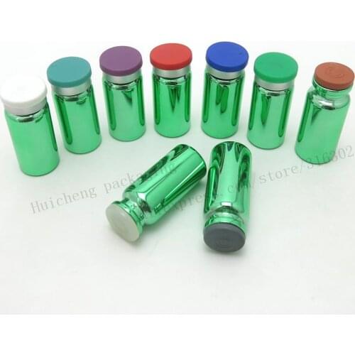 500 x 10ml Empty UV Green Glass Vials 10cc Glass Bottle with flip cap Stopper 1/3OZ cosmetic packaging essence bottle