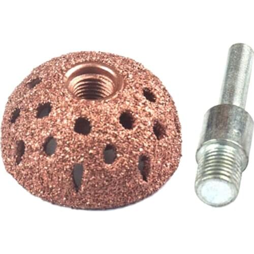 38mm Tire Repair Polish Grinding Head Dome Buffing Wheel W/ Linking Rod Adapter