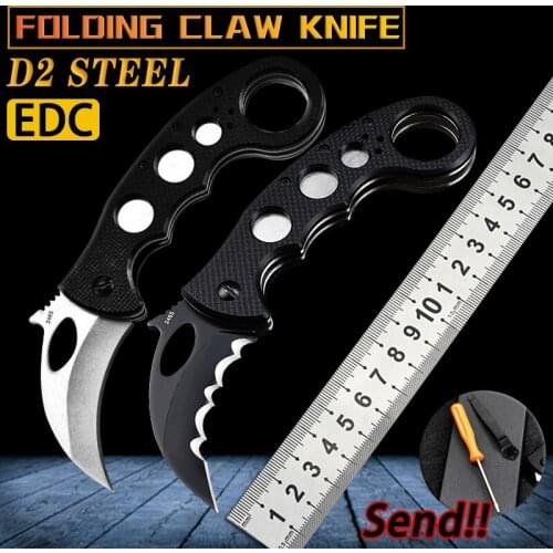 CSGO new folding claw D2 blade high hardness commando outdoor camping survival hunting tactics hunting knife eagle claw EDC tool