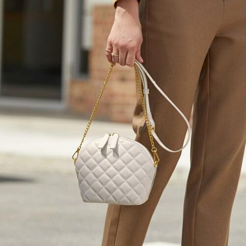 Fashioh Luxury Brand Simple Design Womens Handbag Soft Cowhide Leather High Quality Ladies Shoulder Bag Shell Crossbody Bag