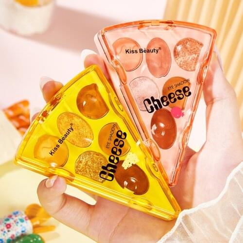 Cheese 6 Color Eyeshadow Palette Glitter Matte Shimmer Soft Long Lasting Waterproof Eye Shadow Pearlescent Earthy Shiny TSLM1