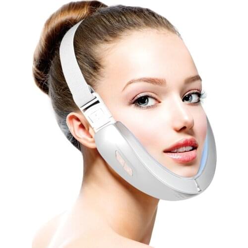 V-Line Facial Lifting Device Red Blue LED Photon Therapy Face Slimming Vibration Massager Reduce Double Chin V-Face Care