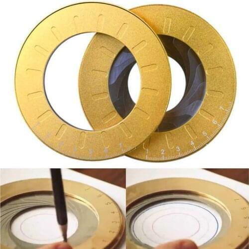Retractable Plotting Compass Woodworking Circle Drawing Ruler Metal Round Circle Template Gauge Drawing Tool