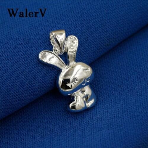 WALERV Hot Jump Rabbit Sale Rhinestone Creative Zodiac Pendant Love Souvenir Without Chain Fine Jewelry For Women Making