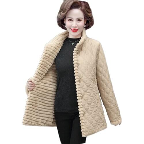 Large Size Clothing for Women Cotton Clothes European Fashion Ladies Short Winter Outerwear Plus cashmere Keep Warm Parkas