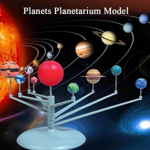 1Set Solar System Nine Planets Model Science Kit DIY Assembly Parent-child Interaction Planetarium Toy Kids Educational Toy
