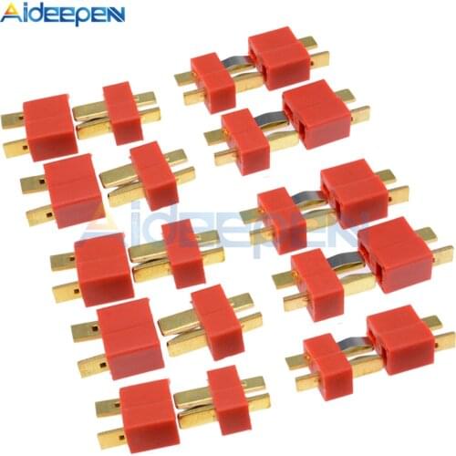 10Pairs 20Pcs T Plug Male & Female Deans Connectors Deans Style For RC LiPo Battery
