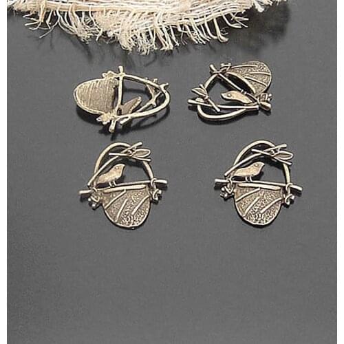 20971)30PCS 22x19MM Antique Bronze Zinc Alloy Bird Jewelry Making Supplies Diy Findings Accessories