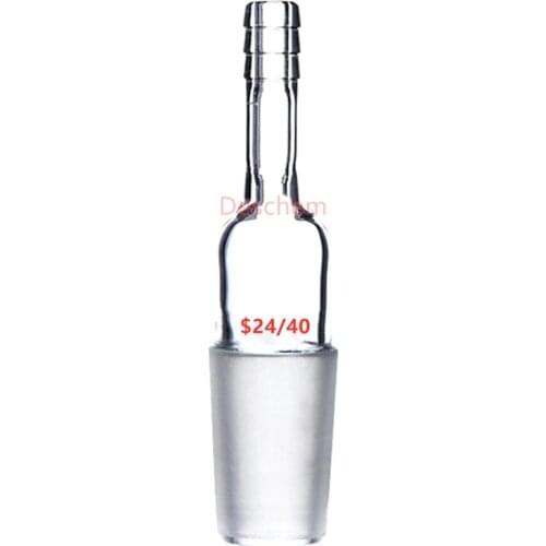 24/40,Glass Socket To Rubber Hose Inlet Adapter,Straight Connection W/Screw