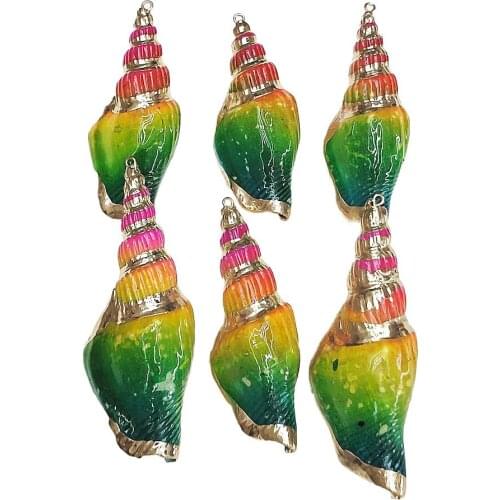 5pcs Natural Conch Shell Charms Women Jewelry Making Multicolor Gold Gilt Edge Small Pendant for DIY Necklace Choker Accessories