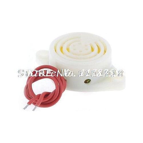 AC 220V 2 Wire Industrial Electronic Alarm Continuous Sound Buzzer 85dB White