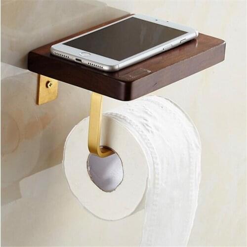 Antique Toilet Paper Holder Bathroom Towel Mobile Phone Holder Paper Roll Holder Bathroom Storage Rack Multi-function Shelves