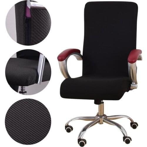S/M/L Jacquard Office Chair Cover Computer Elastic Armchair Seat Cover Stretch Rotating Lift Internet Cafe Chair Cover Slipcover