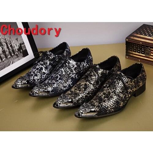 Choudory braided leather mens classic shoes spike dress formal shoes men nubuck large sizes pointy prom shoes