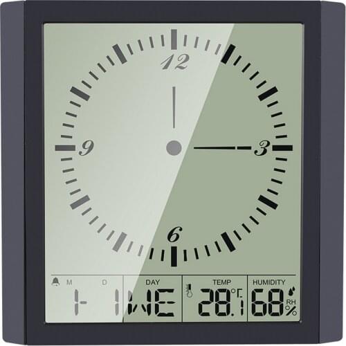 Digital Wall Clock Smart Display Clock Multifunctional Electronic Big Screen Thermometer Hygrometer Weather Station Alarm Clock