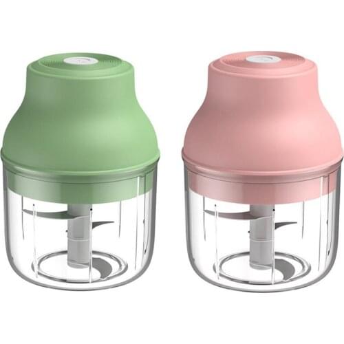 250ML Electric Garlic Masher Chopper Cutter Masher Machine for Kitchen Food Chili Vegetable USB Charging