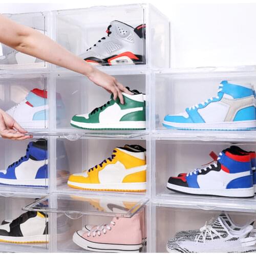 Shoe Box Display Collection Storage Box Transparent Shoe Sneakers Storage Drawer Style Acrylic Shoe Box @LS