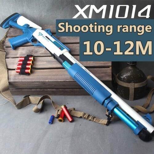 Soft Bullet Gun Smooth Shell Throwing Metal And Nylon Material Hёрф Childrens Interactive Game Toy Indoor Outdoor Armas XM1014